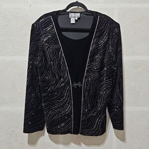 Sheri Martin Glitzy Black Top/Jacket